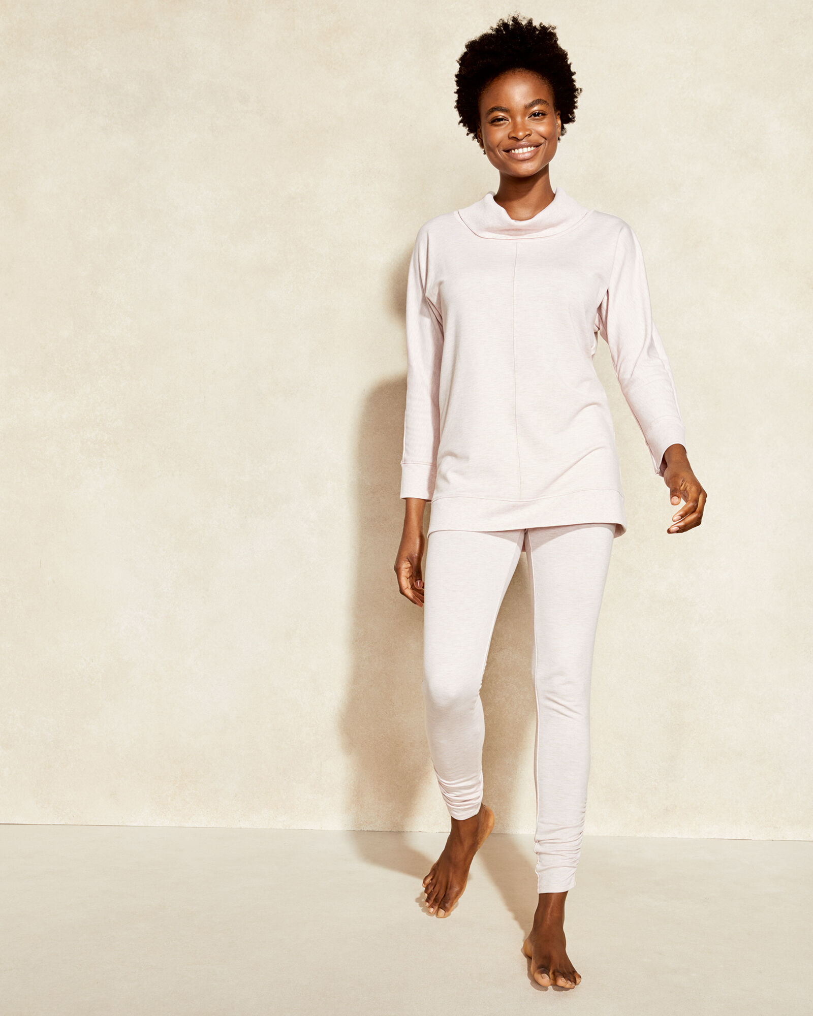 French Terry Cowl Neck Pullover