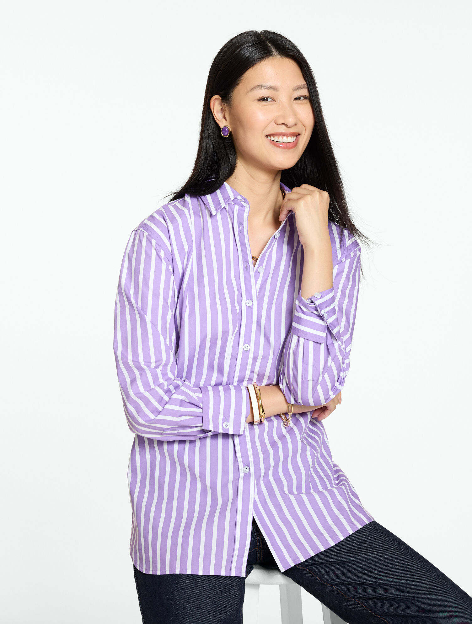 Everyday Relaxed Shirt - Orchard Stripe