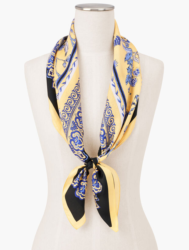 Toile Silk Square Scarf