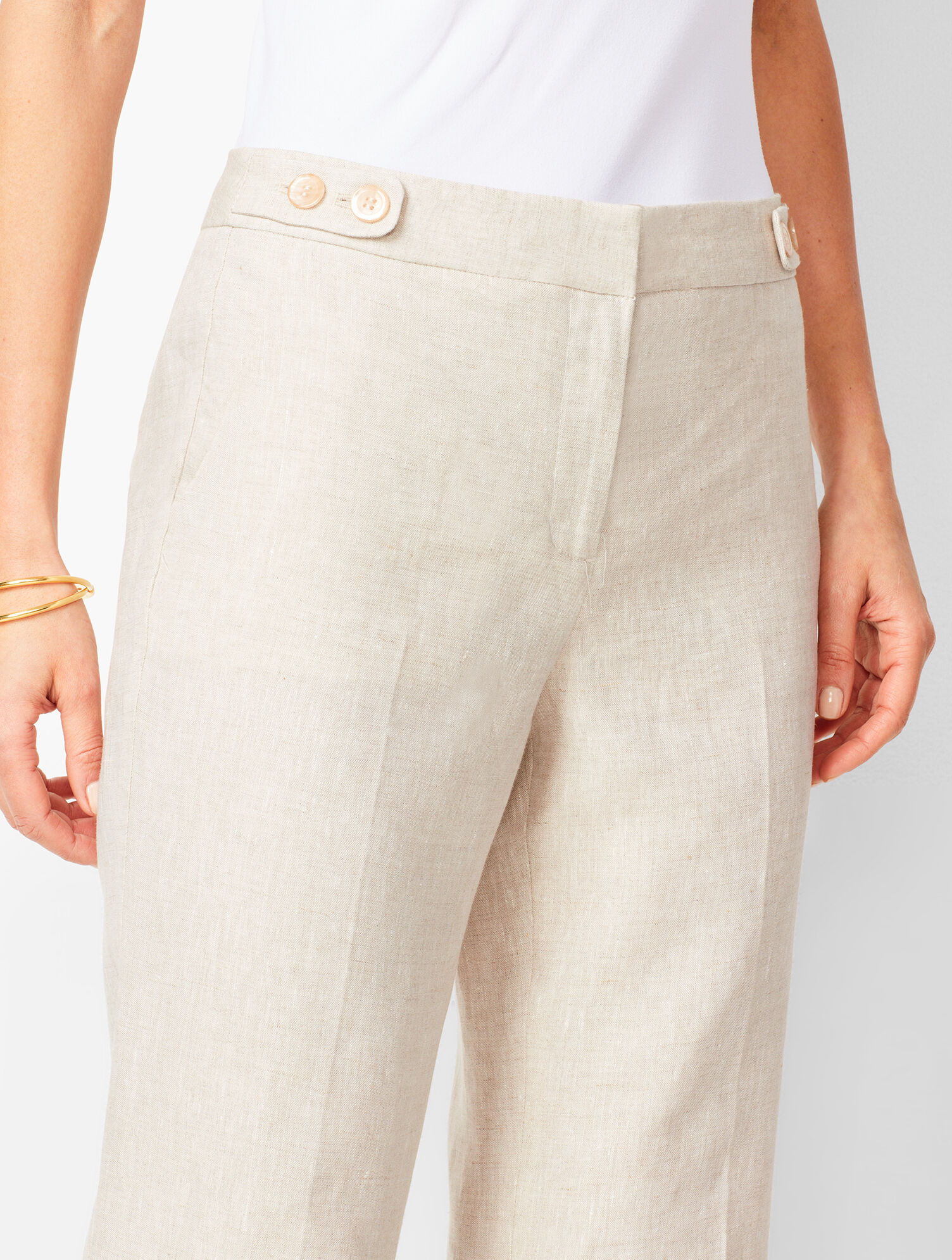 Talbots Windsor Wide-Leg Linen Pants