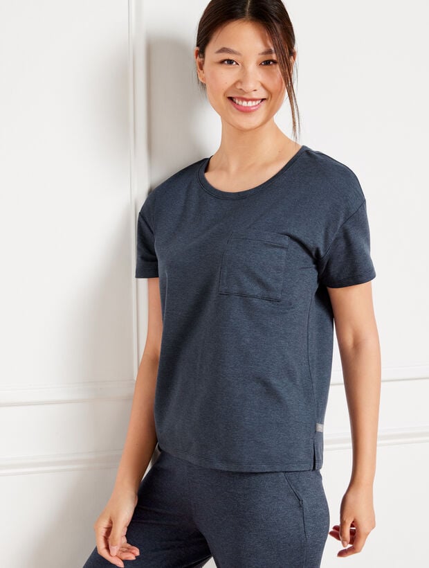 Buttery Soft Easy Knit Patch Pocket Tee