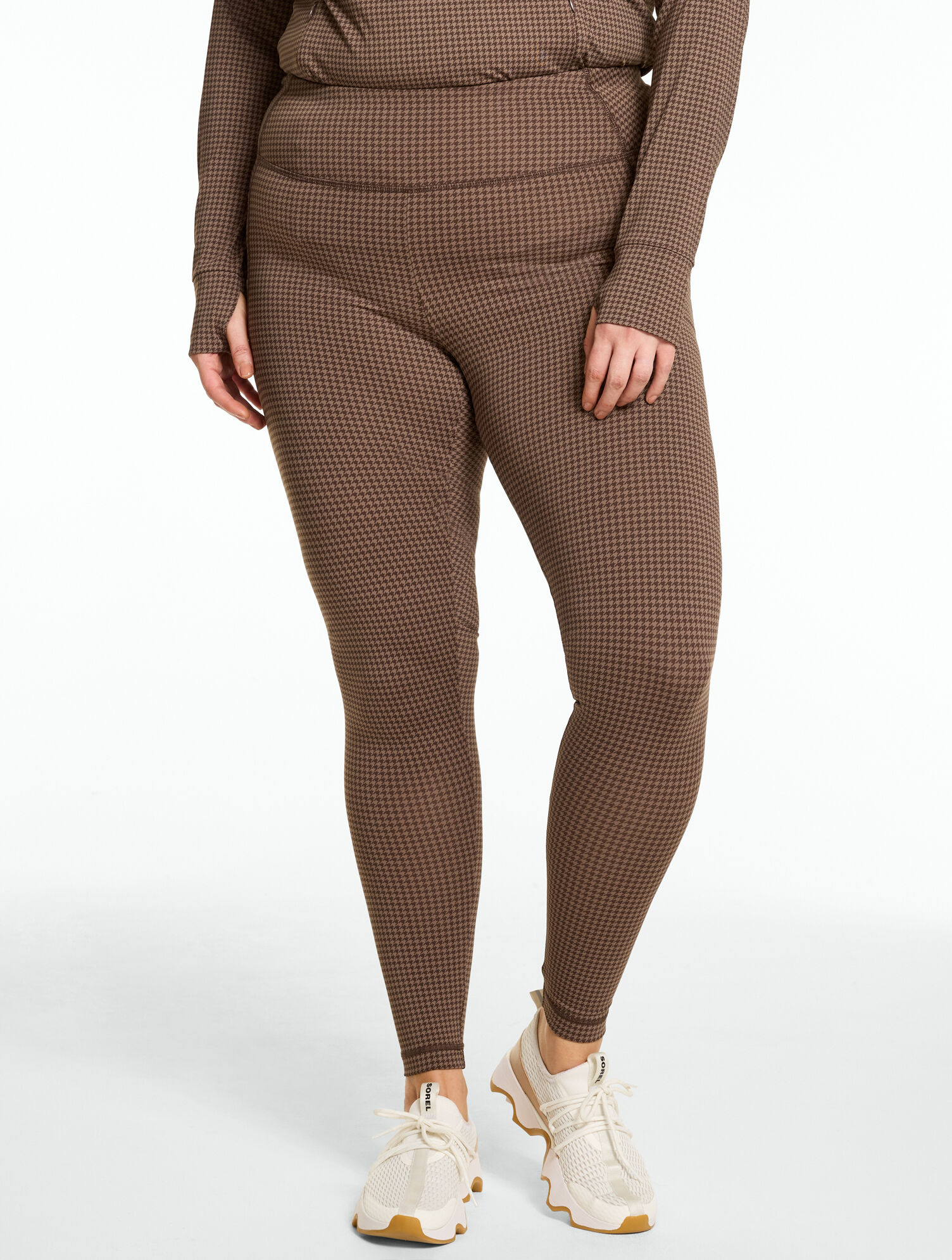 Out &amp; About Leggings - Tonal Houndstooth