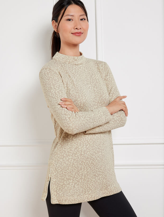 Leopard Jacquard Pullover