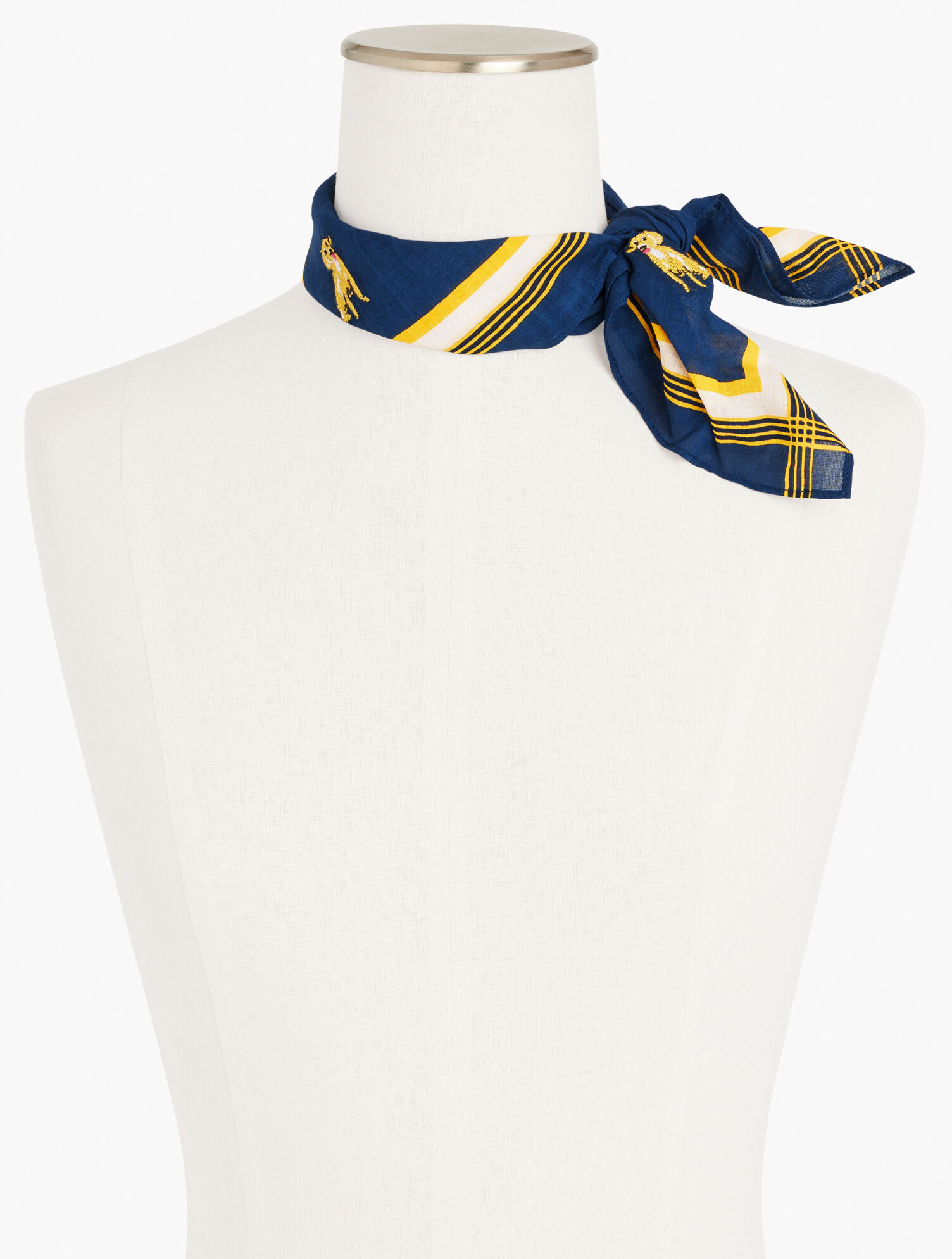 Talbots Dog Days Neckerchief Hair Tie Hat Handbag Accessory Style Scarf Festive Dogs Neckerchief | Talbots main image 3