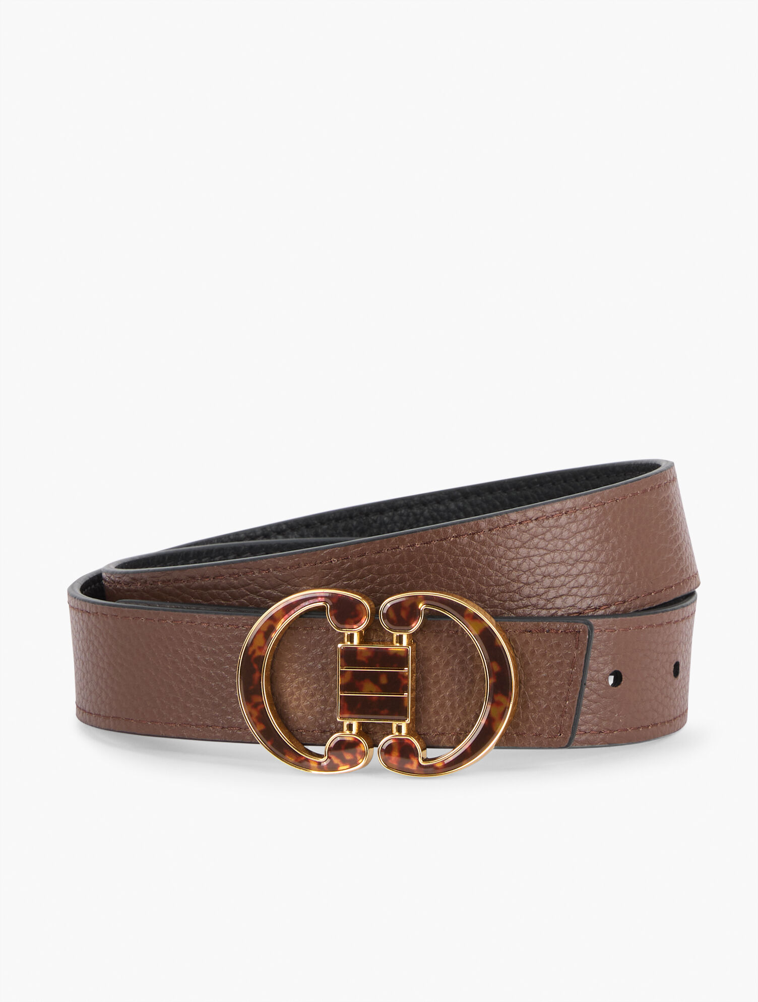 NWT Tahari Reversible Womens Classic Iconic Casual Leather Belt black/earth L NILI LOTAN Reine croc-effect leather belt | NET-A-PORTER main image 3