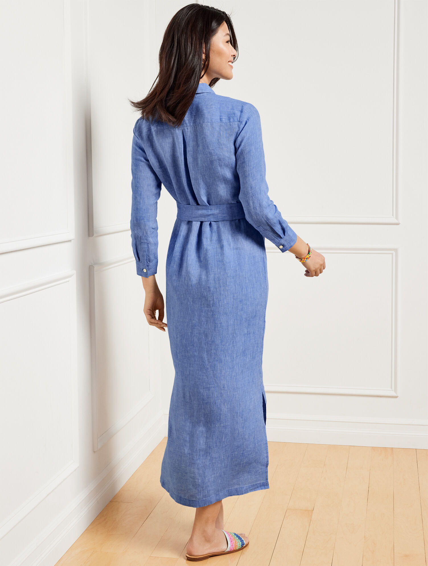 Linen Midi Shirtdress