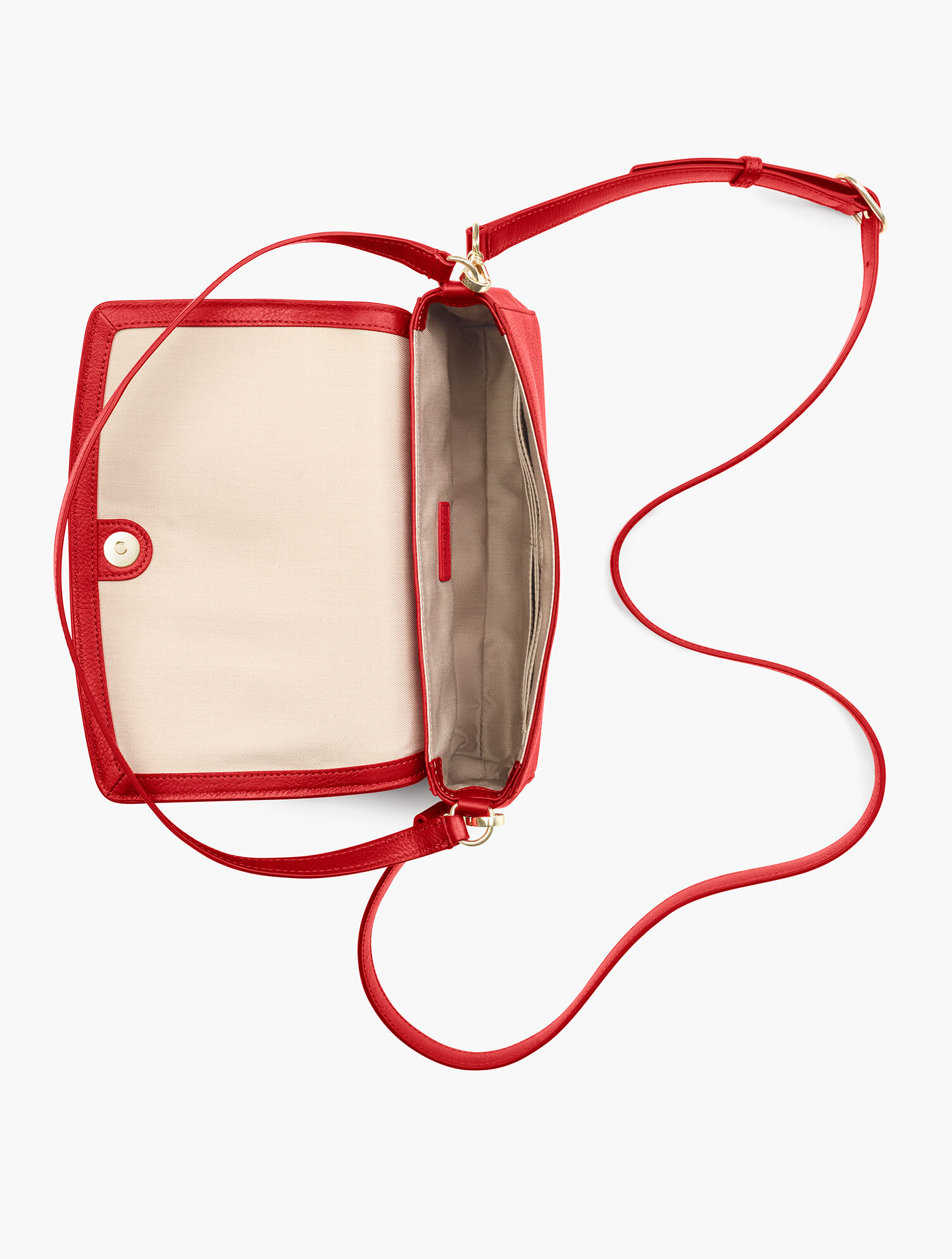 Magnetic Flap Crossbody Bag - Suede