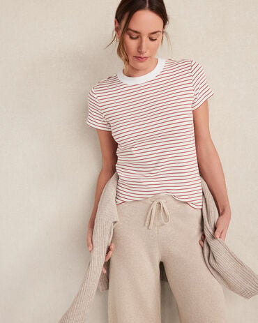 Organic Cotton Stripe Short Sleeve Tee