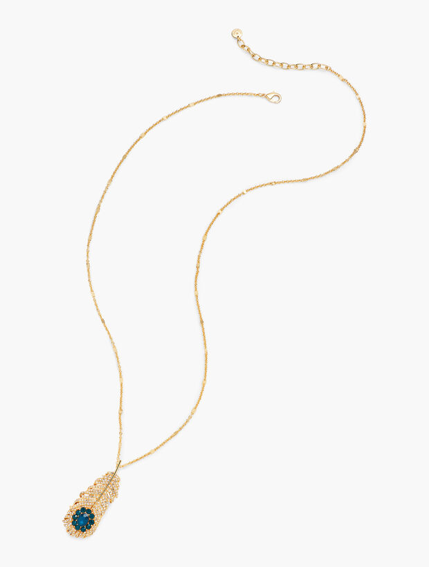 Peacock Feather Pendant Necklace
