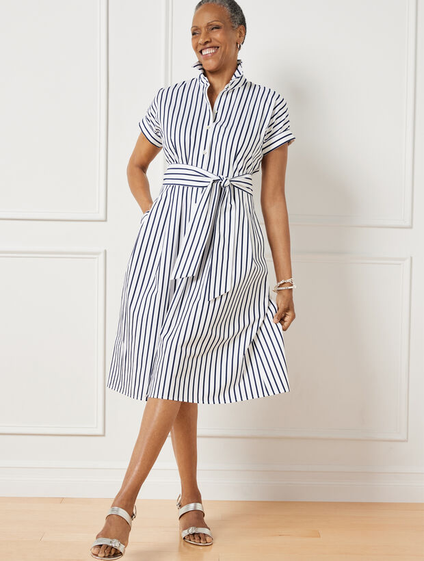 Fit &amp; Flare Dress - Nautical Stripe