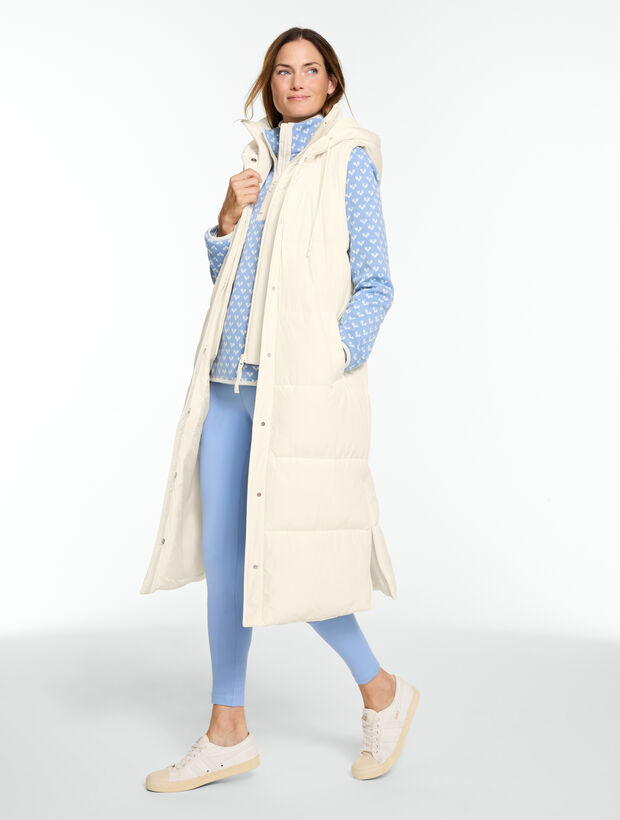 Hooded Long Puffer Vest