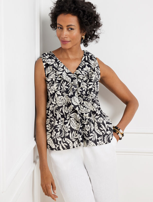 Ruffle Shell - Silhouette Palms | Talbots