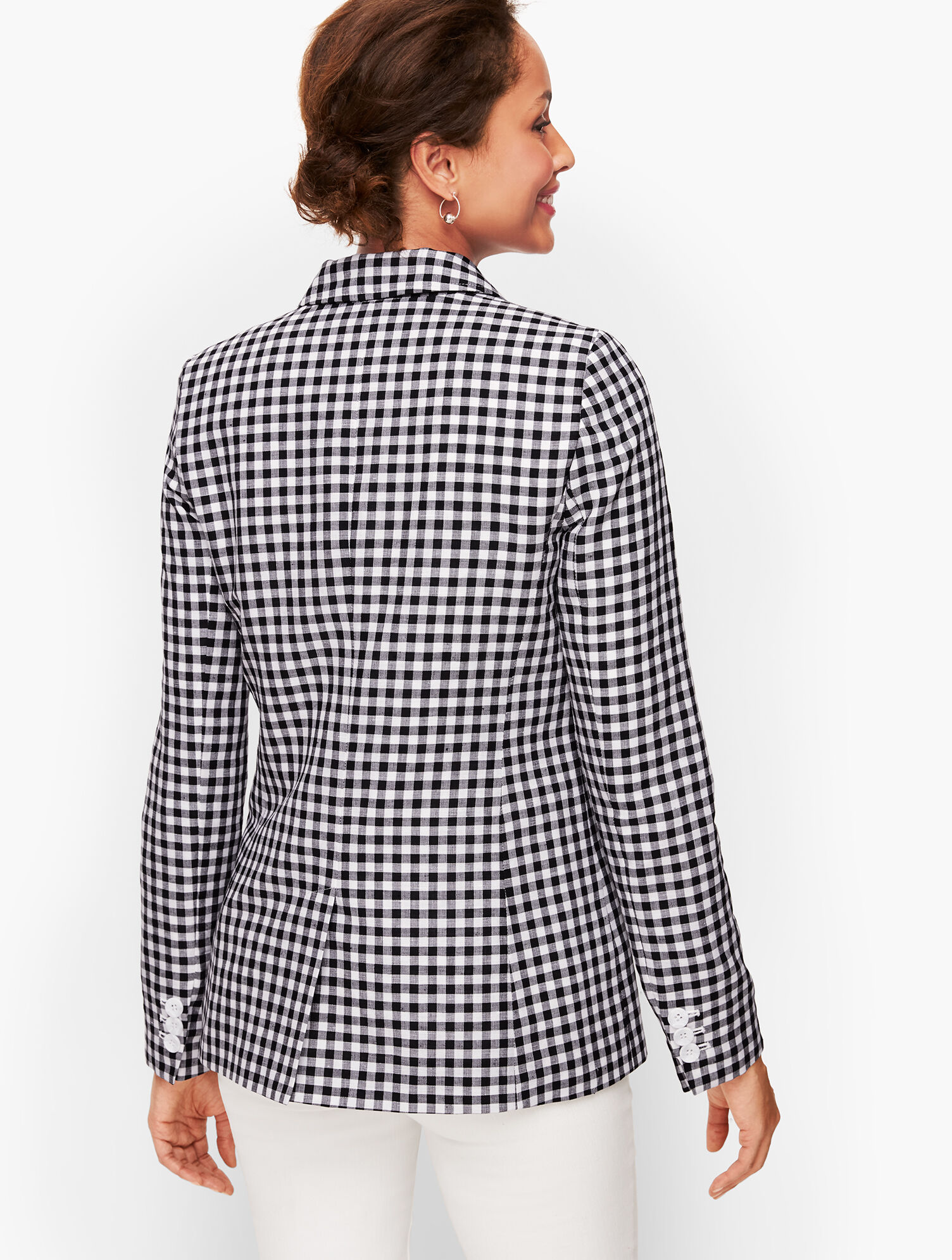 Classic Linen Blazer - Spring Gingham