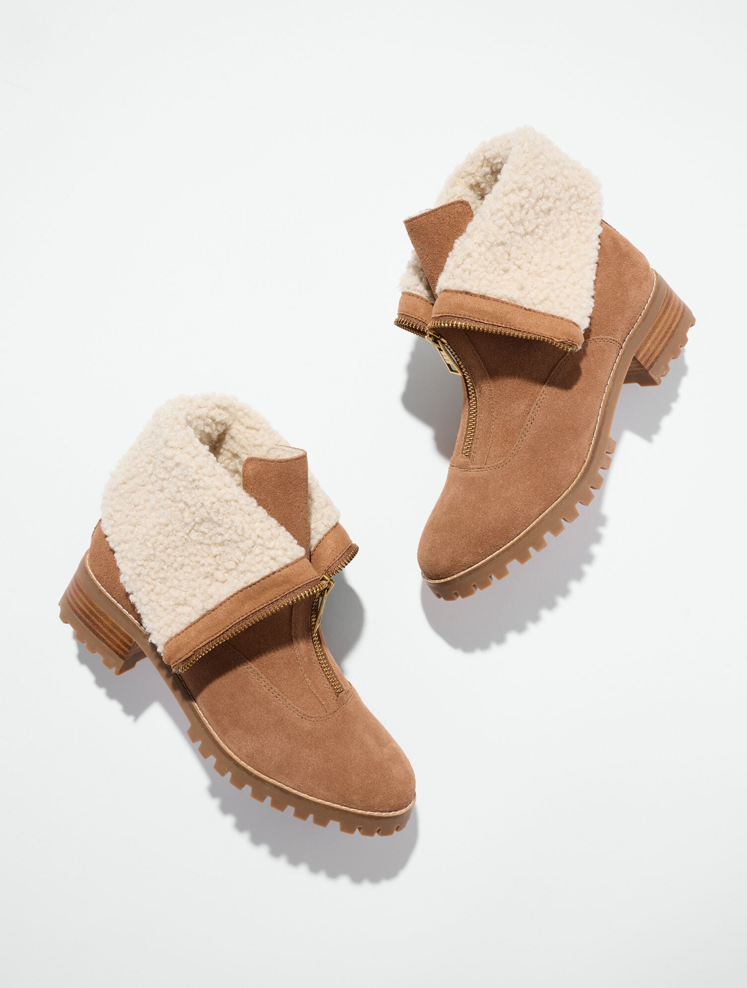 Tish Zip Suede Ankle Boots