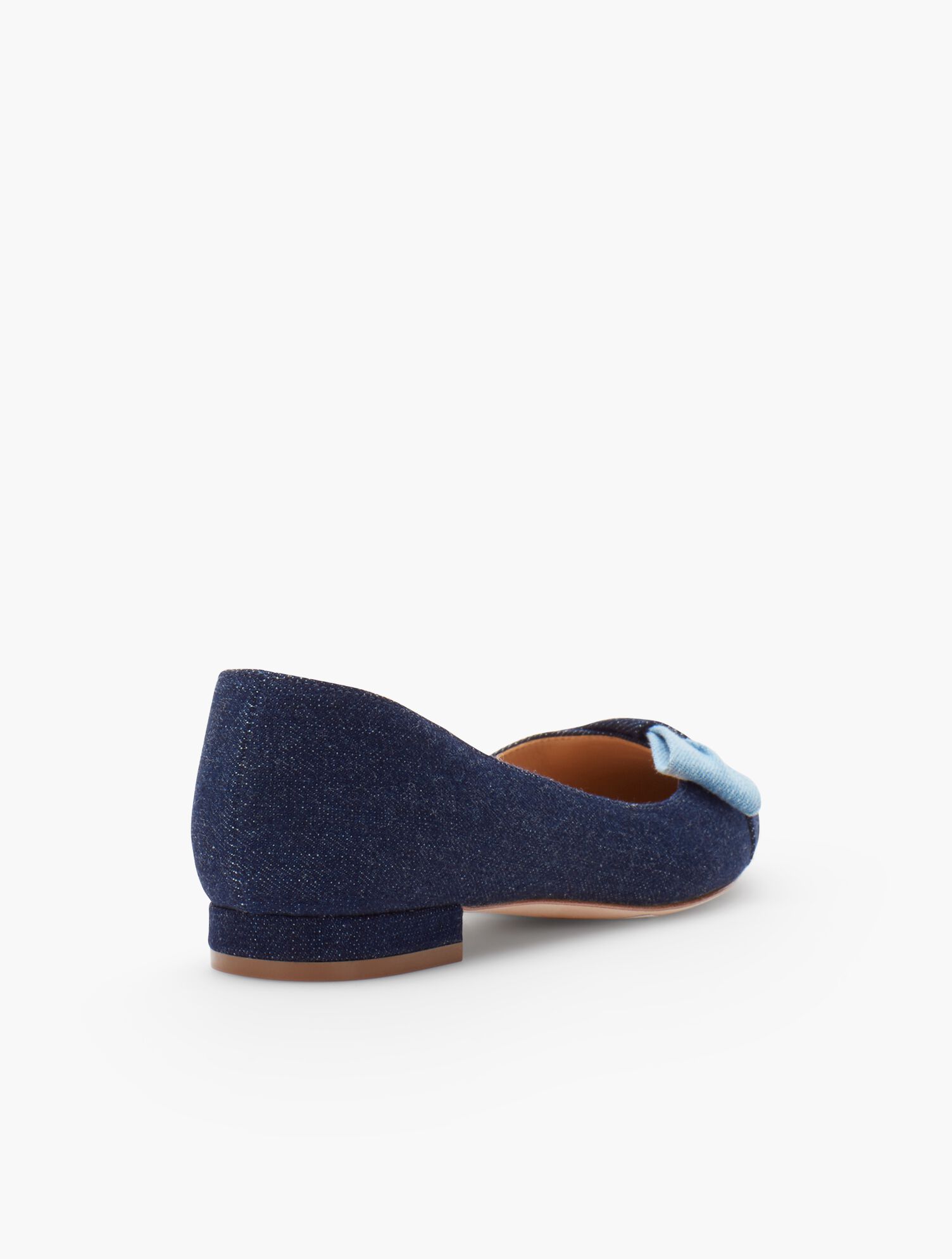 Edison D'Orsay Bow Flats - Denim