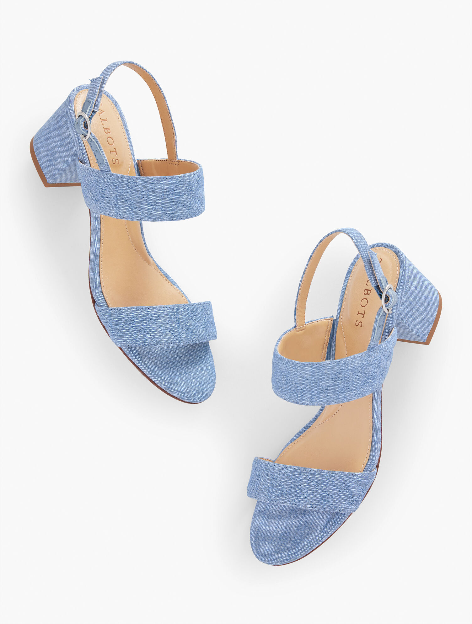 Mimi Quilted Sandals - Chambray