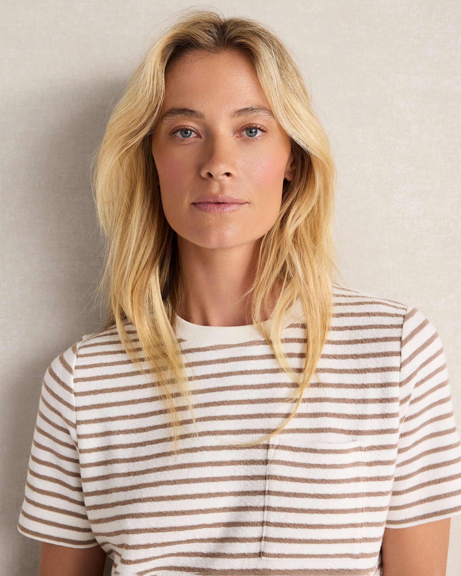 Cotton Blend Textured T-Shirt Dress