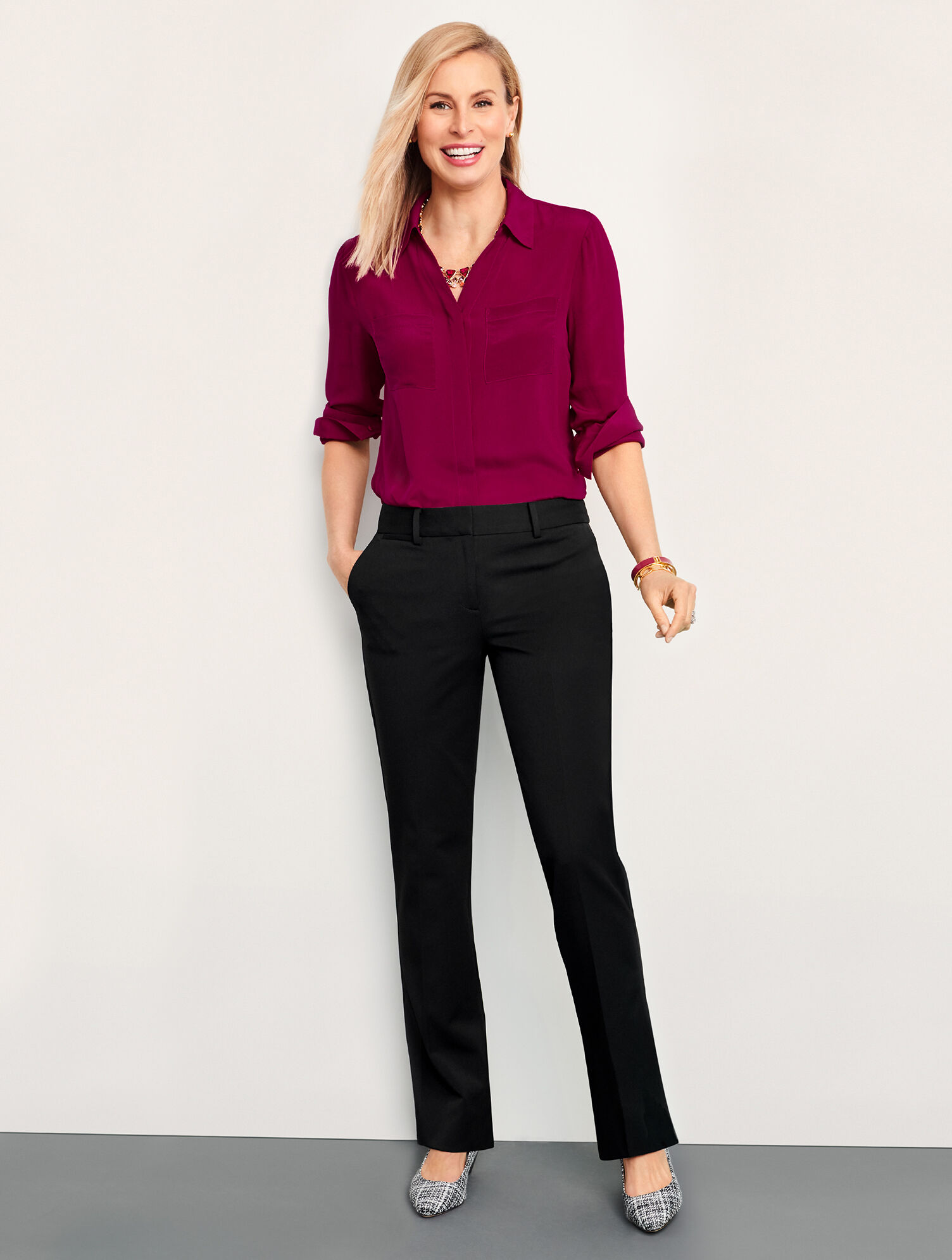 Refined Bi-Stretch Barely Boot Pants