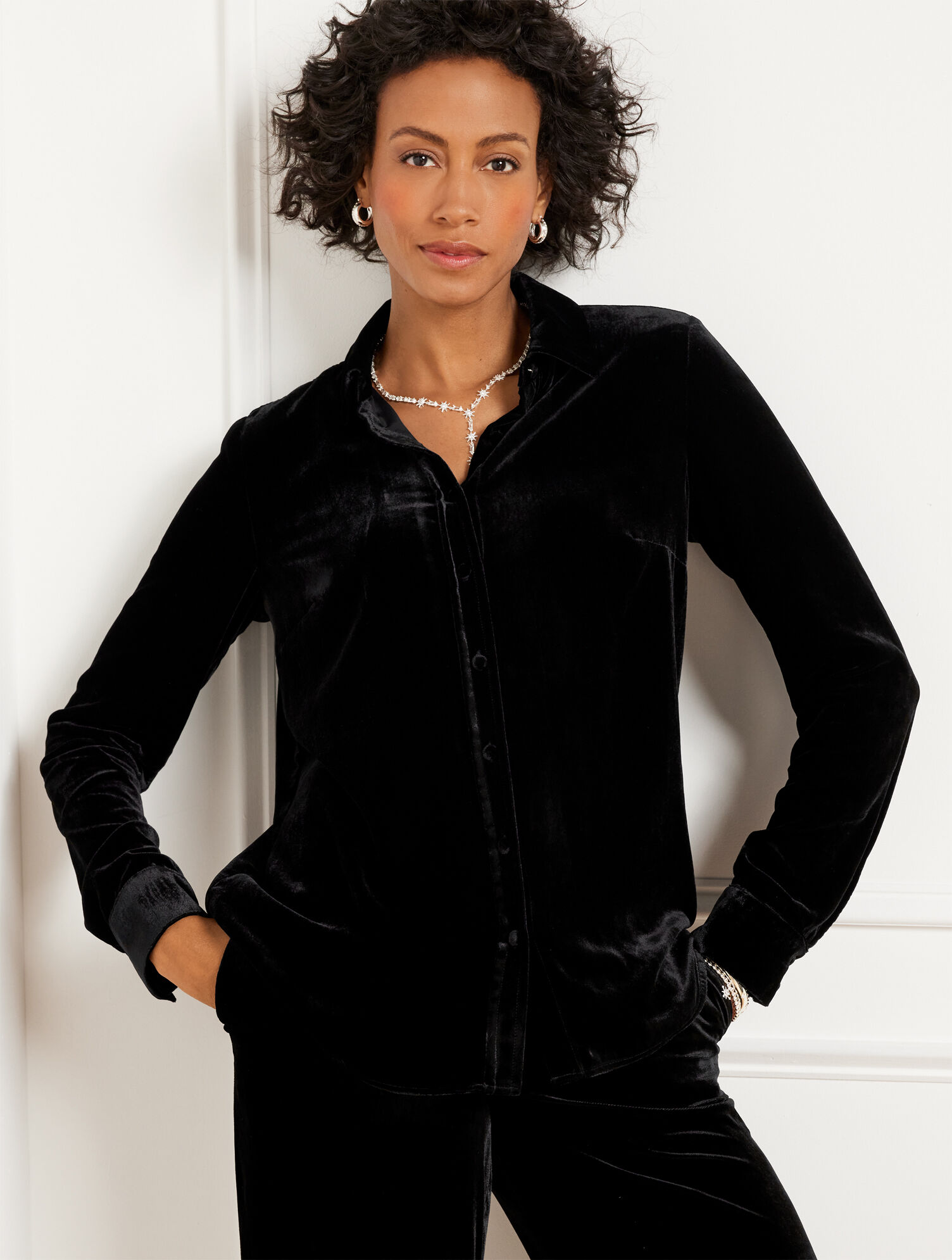 talbots velour tops