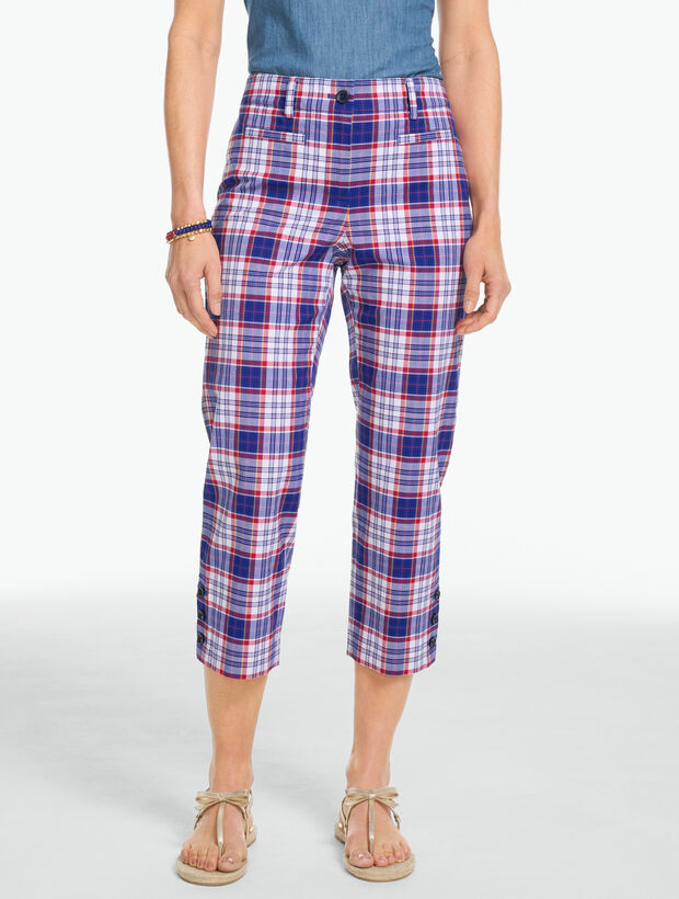 Heritage Twill Capri Pants - Breezy Plaid