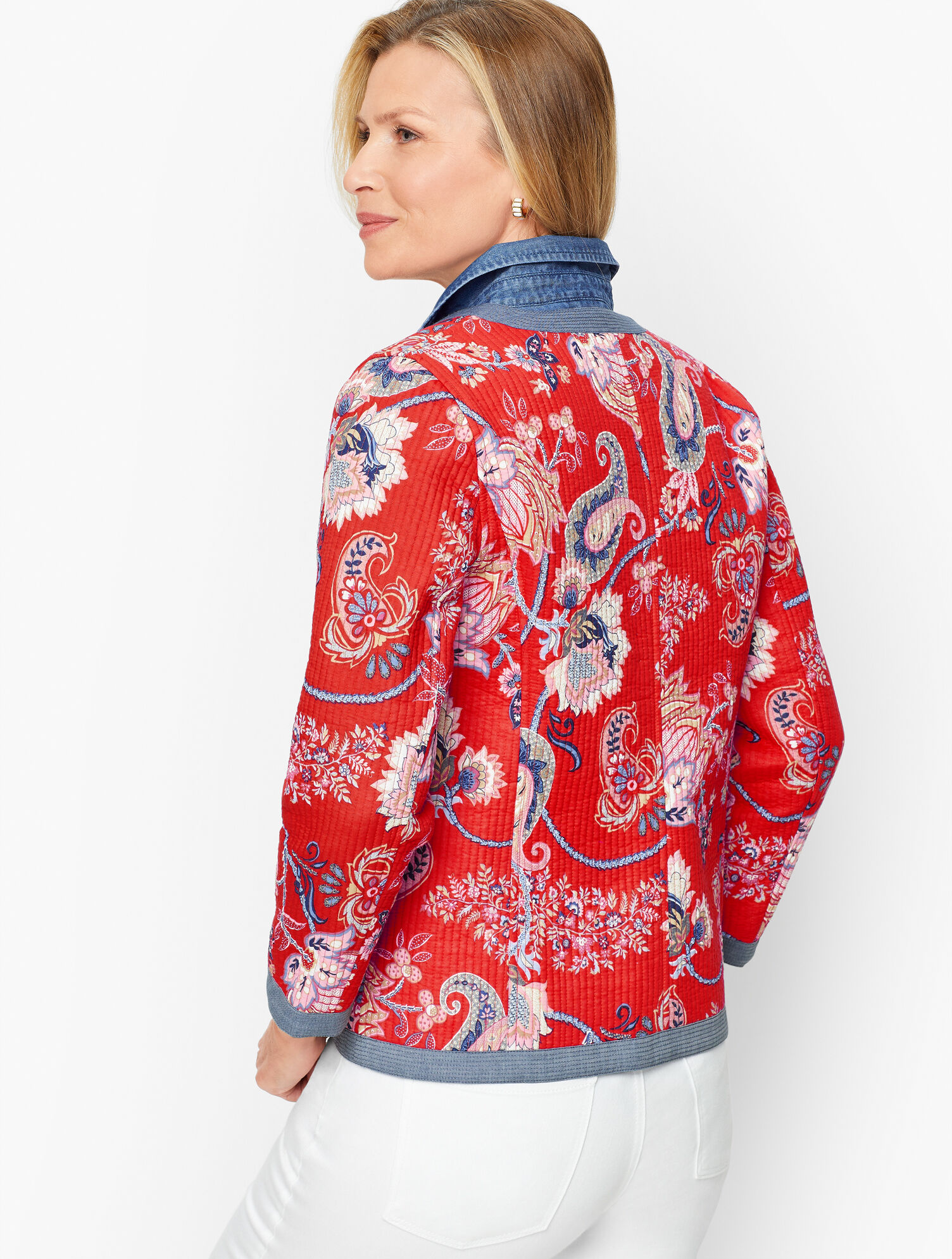 Mixed Pattern Quilted Jacket
