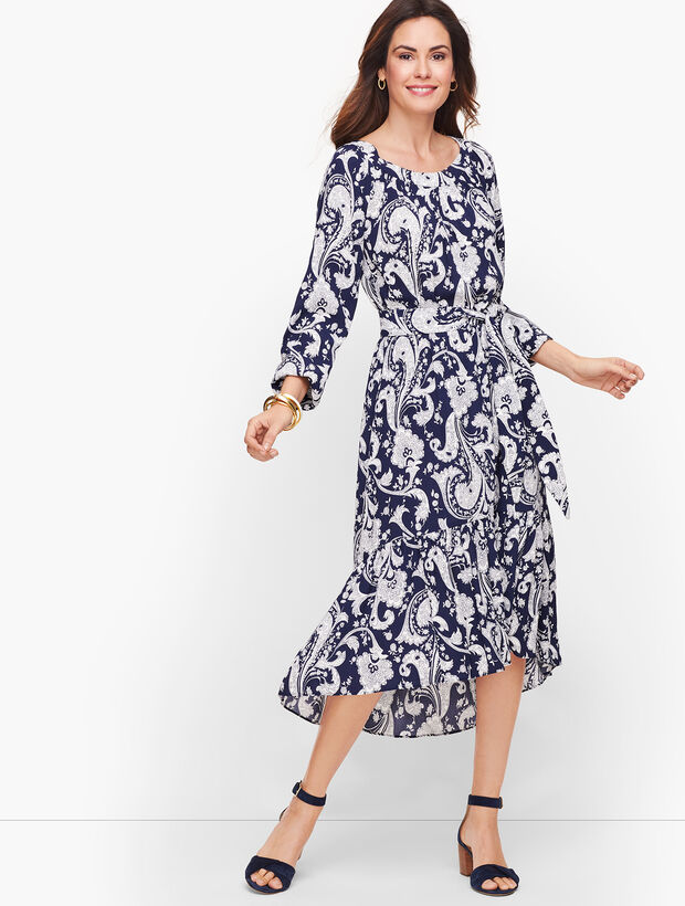Flounce Hem Midi Dress