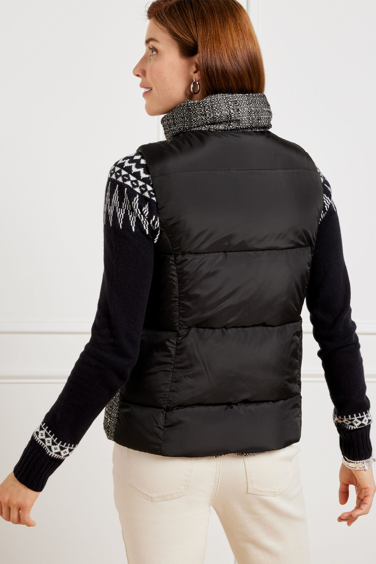 Down Puffer Vest - Forest Tweed | Talbots