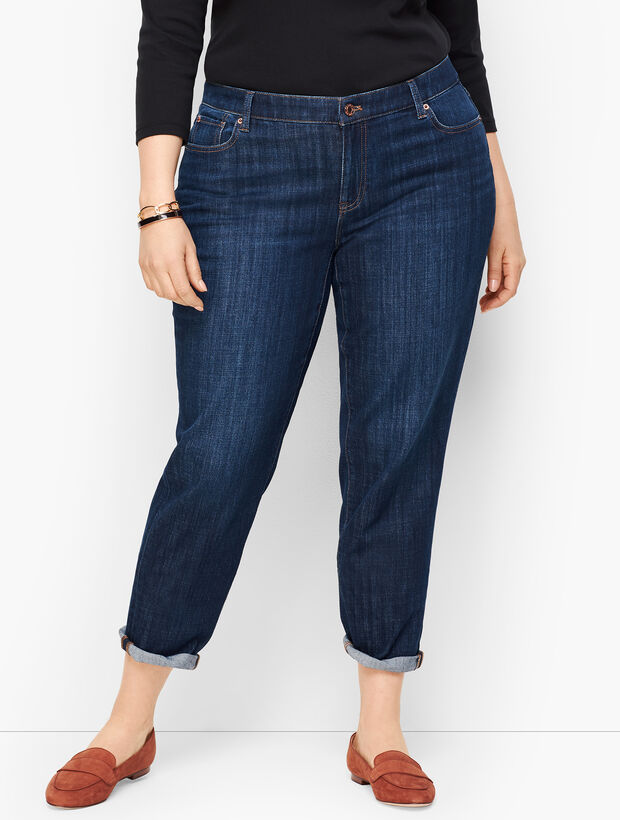 Girlfriend Jeans - Genuine Dark Wash - Curvy Fit