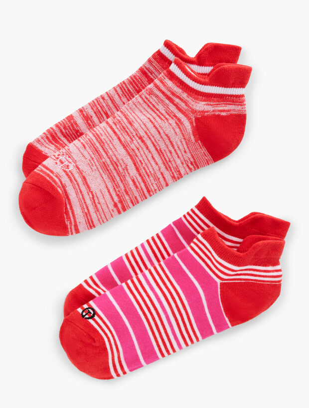 Stripe Two Pair Ankle Socks