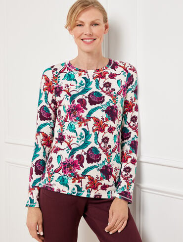 Supersoft Jersey Long Sleeve Tee - Poetic Floral