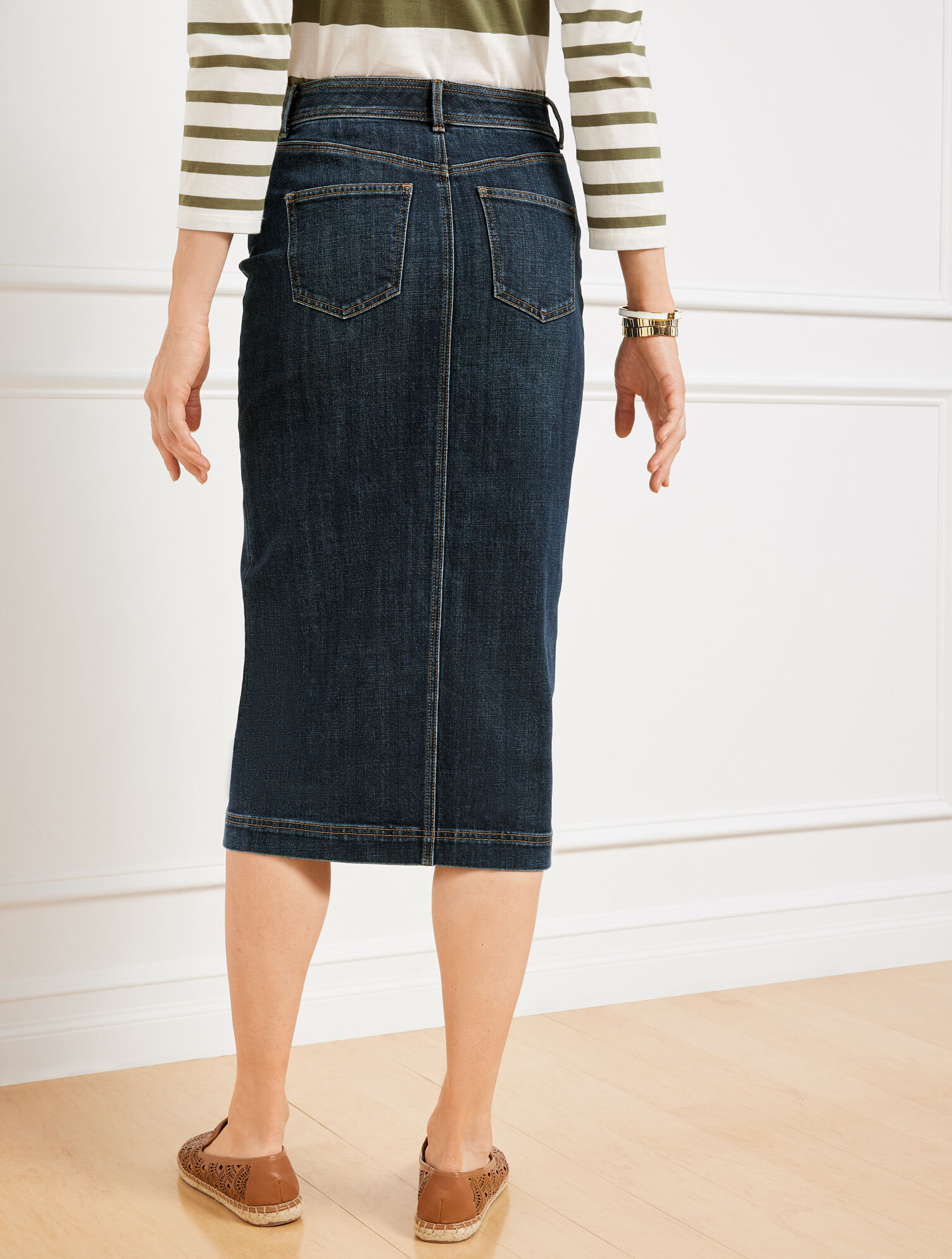 Denim Midi Skirt - Corsica wash | Talbots