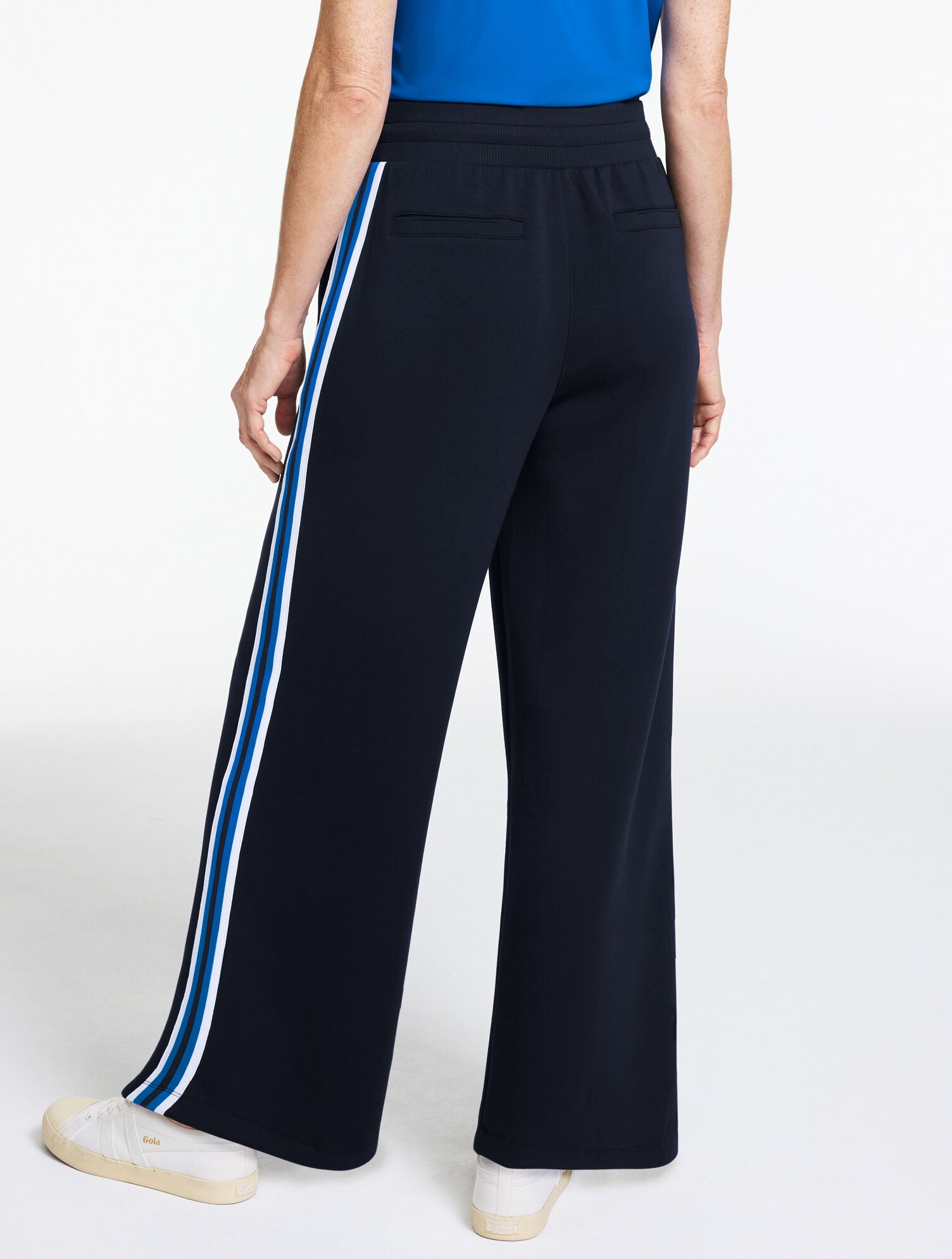 AirKnit Stretch Wide Leg Pants - Contrast Stripe