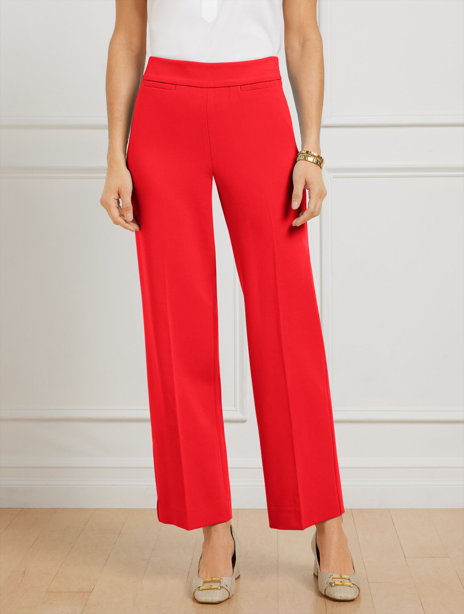 Tailored Stretch Slim Wide Ankle Pants - image 3