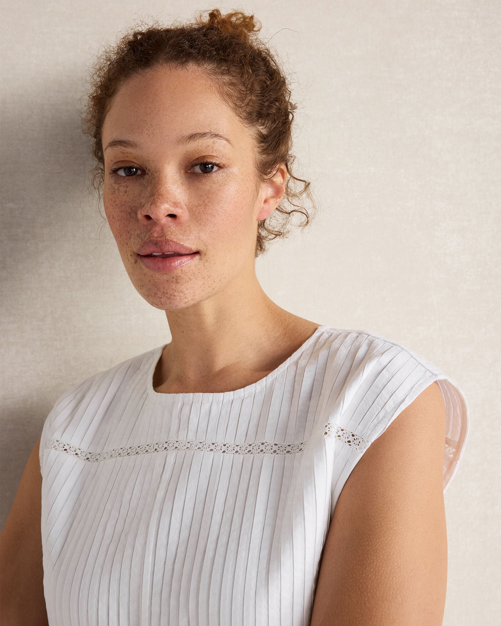Organic Cotton Poplin Lace Trim Midi Dress | Haven Well Within Organic Cotton Poplin Lace Trim Midi Dress | Haven Well Within