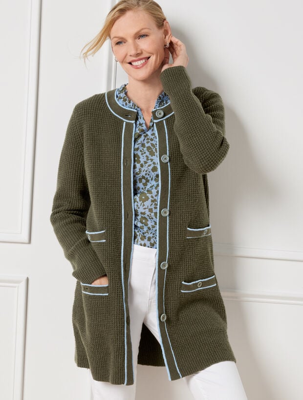 Tipped Texture Cardigan