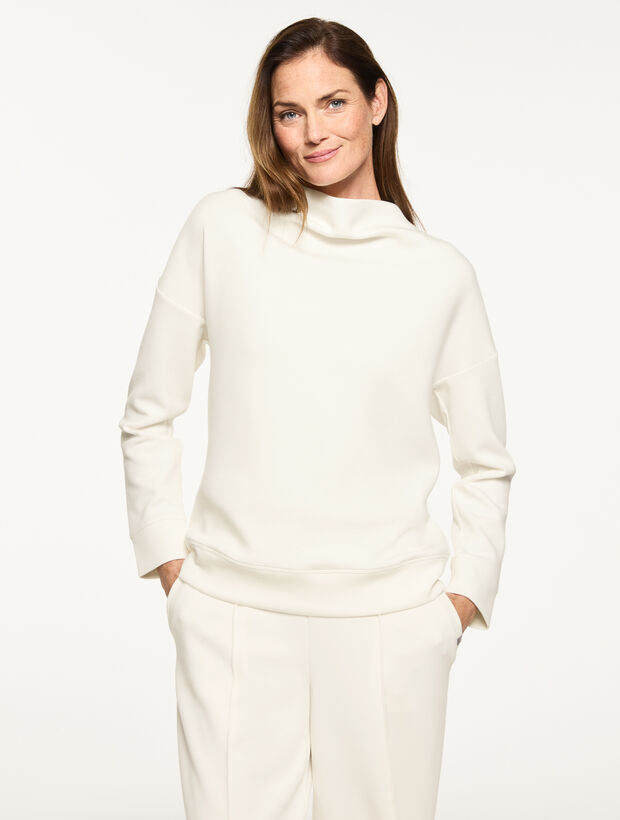 AirKnit Stretch Cowl-Neck Pullover