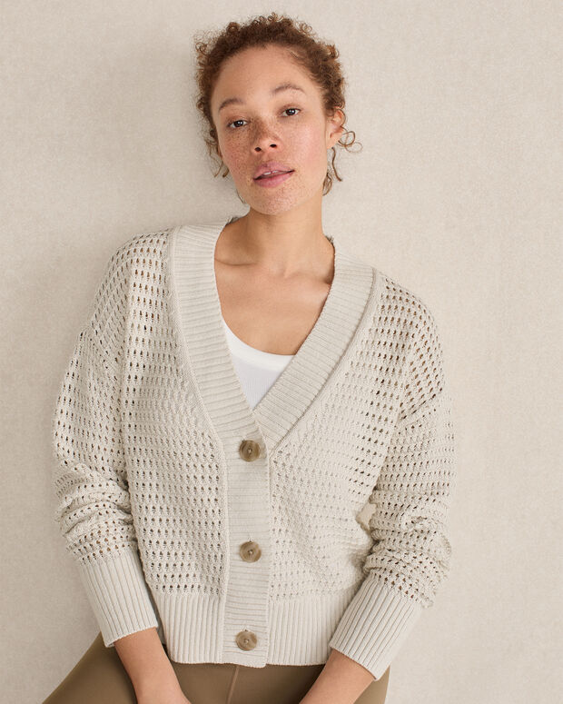 Organic Cotton Open Stitch Cardigan