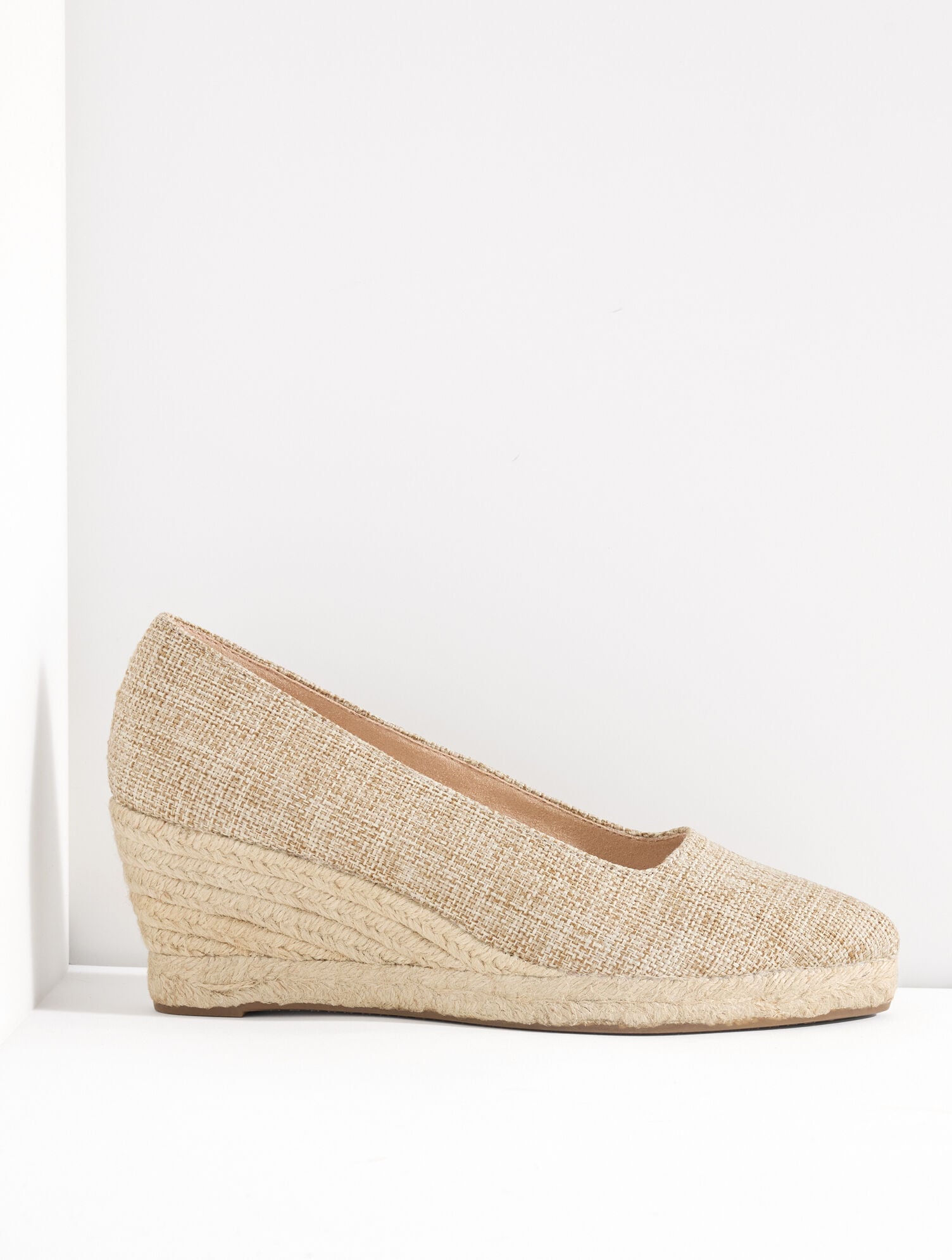 Vivi Linen Espadrille Wedges