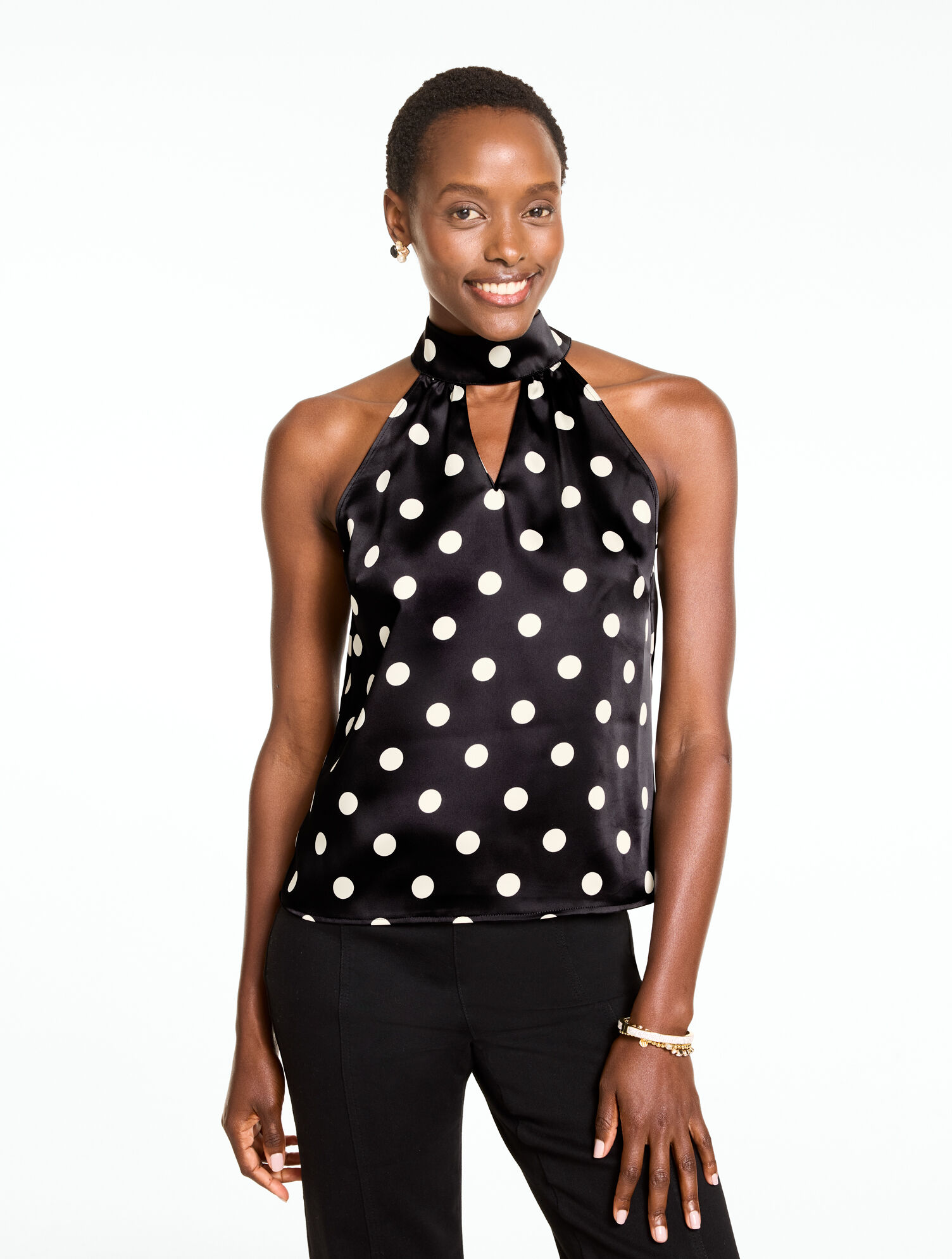 Elevated Dot Halter Top