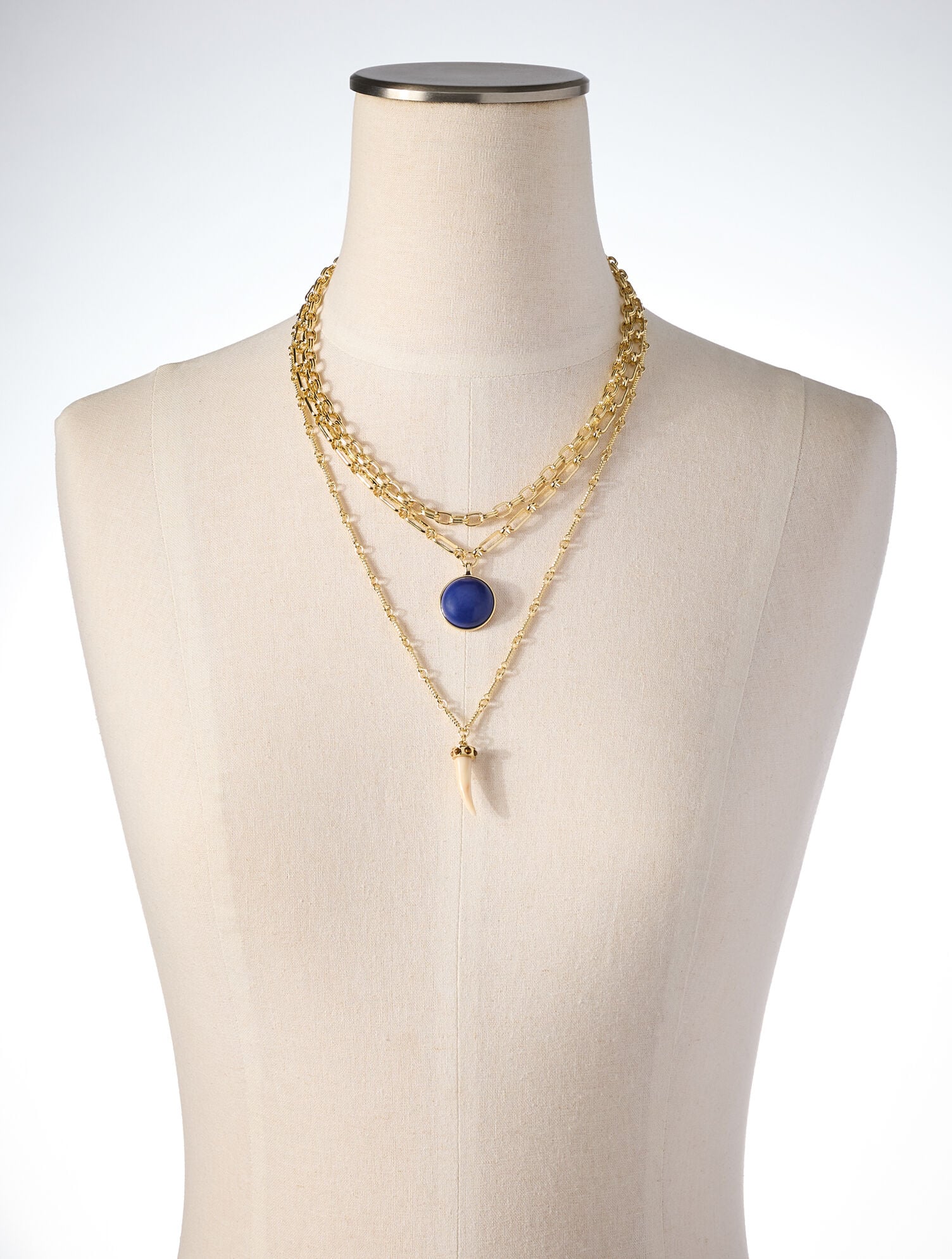 Charm Collection Layered Necklace - thumbnail 3