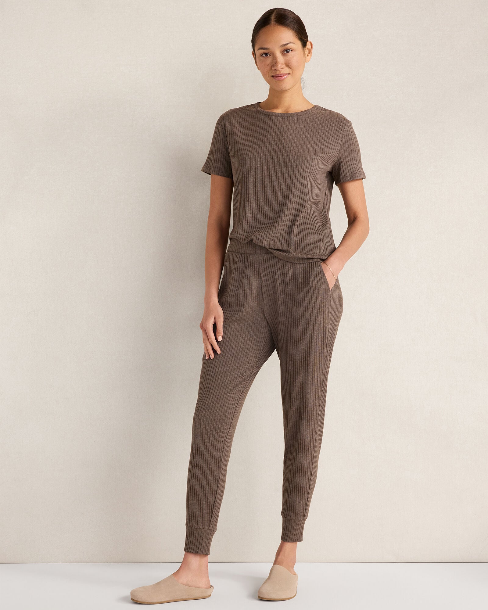 Resti Drapey Rib Knit Joggers