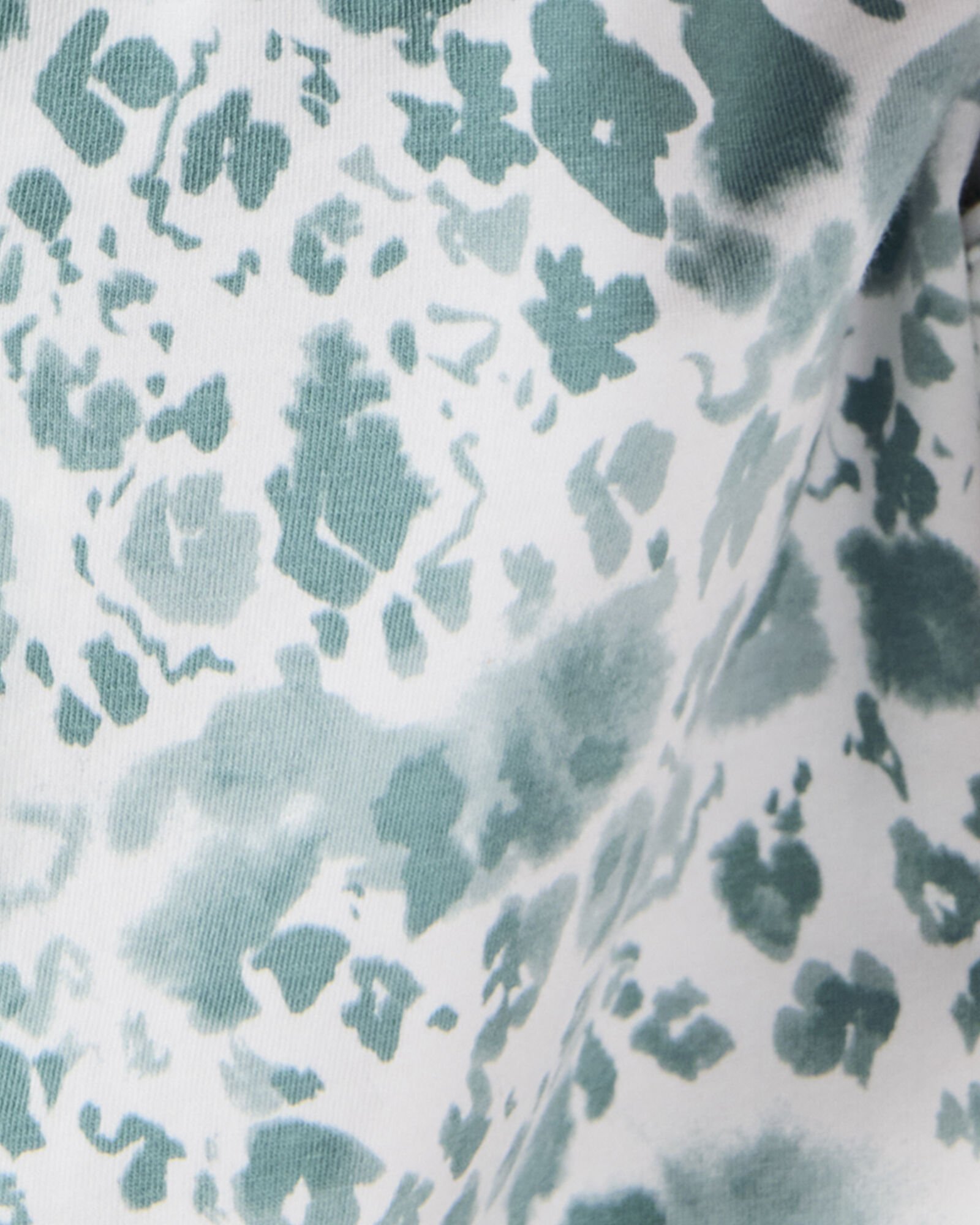 Organic Cotton Jersey Blurred Floral Pajama Top