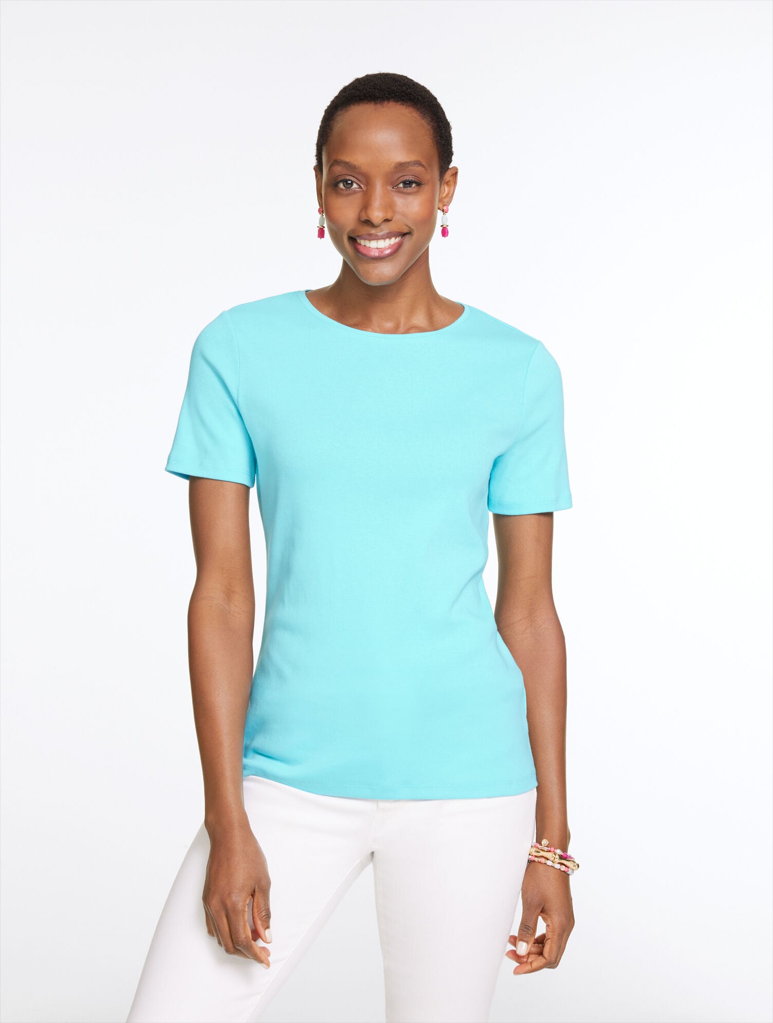 Pima Cotton Crewneck Tee | Talbots