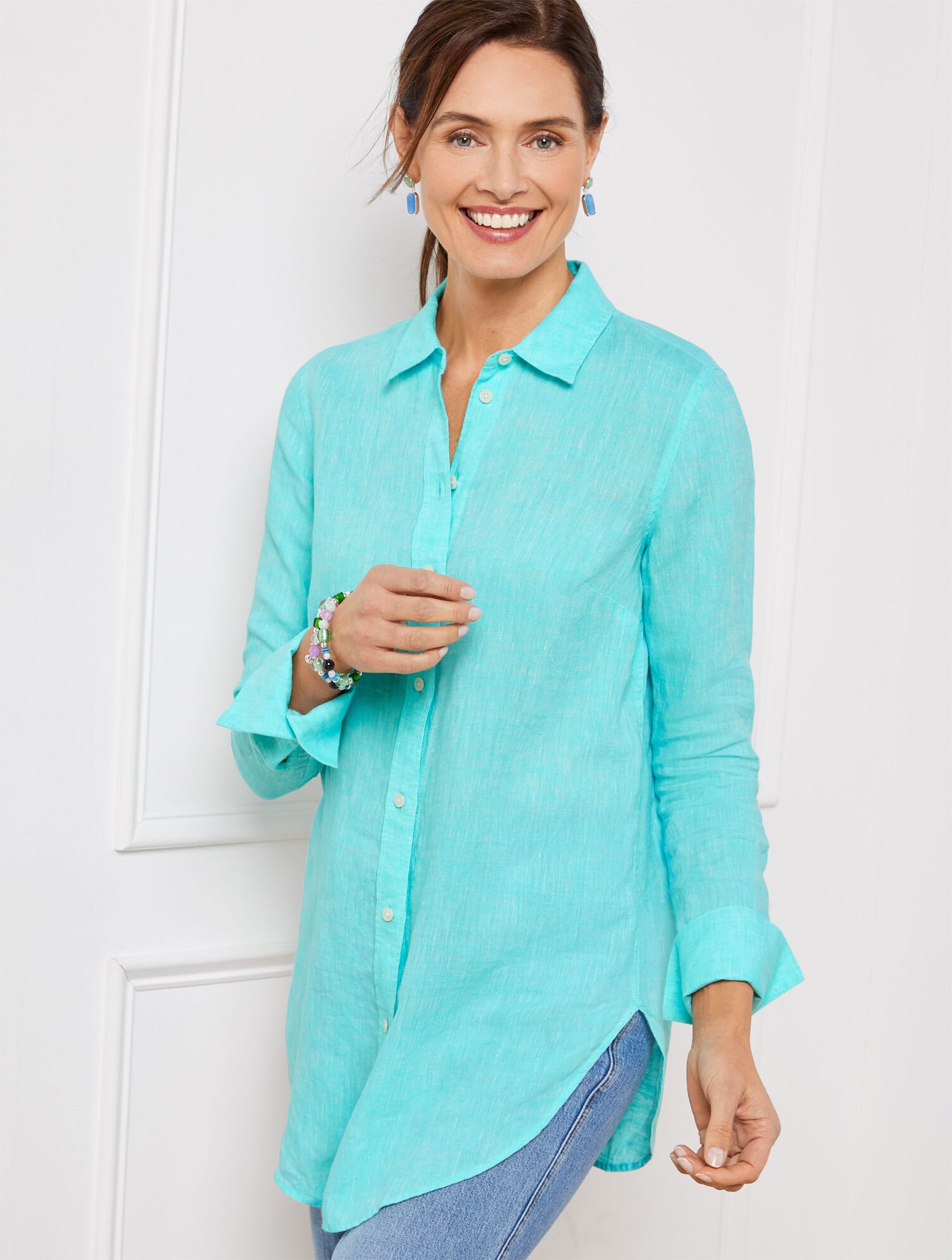 talbots linen tops