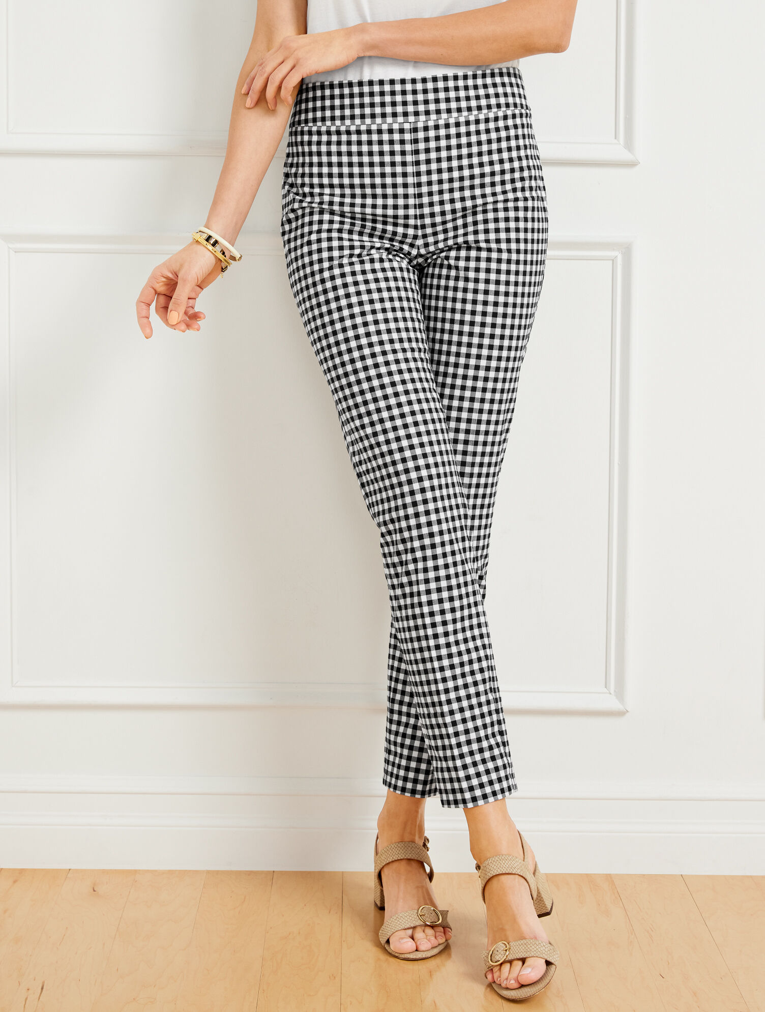 Talbots Chatham Ankle Pants Sunrise Gingham Talbots