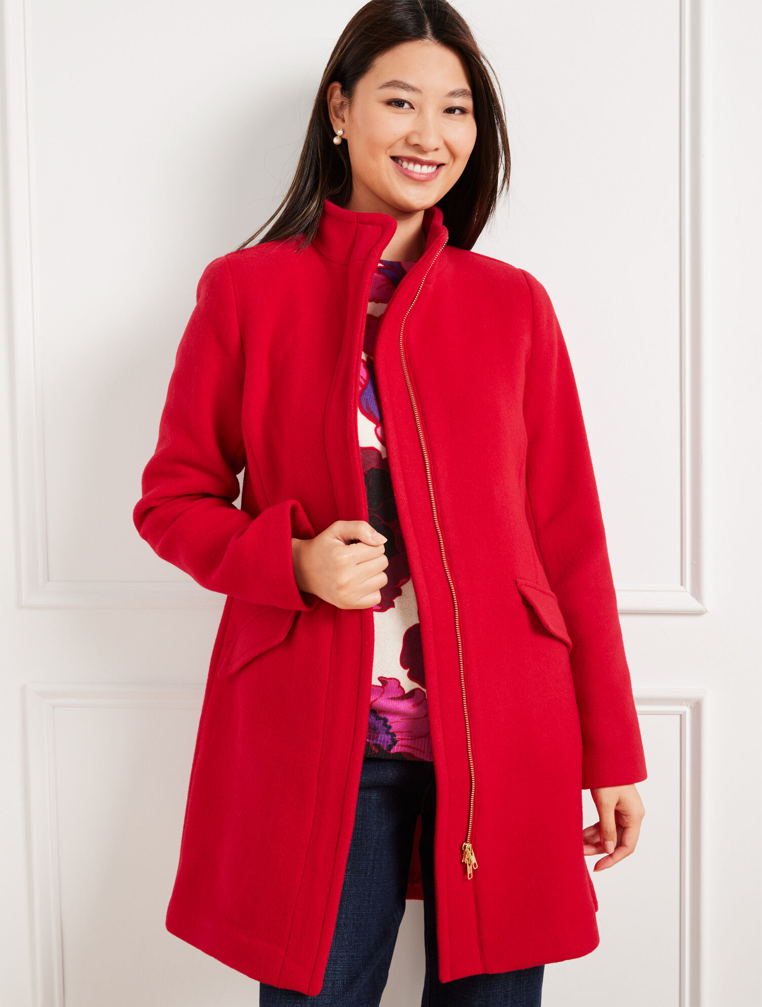 Albury Wool Blend Stadium Coat | Talbots