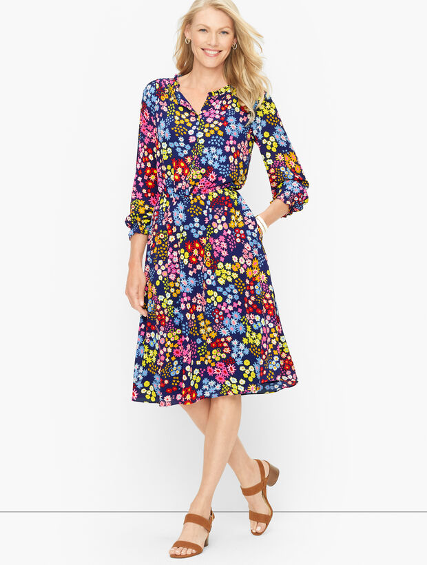 Fit &amp; Flare Dress - Starburst Floral