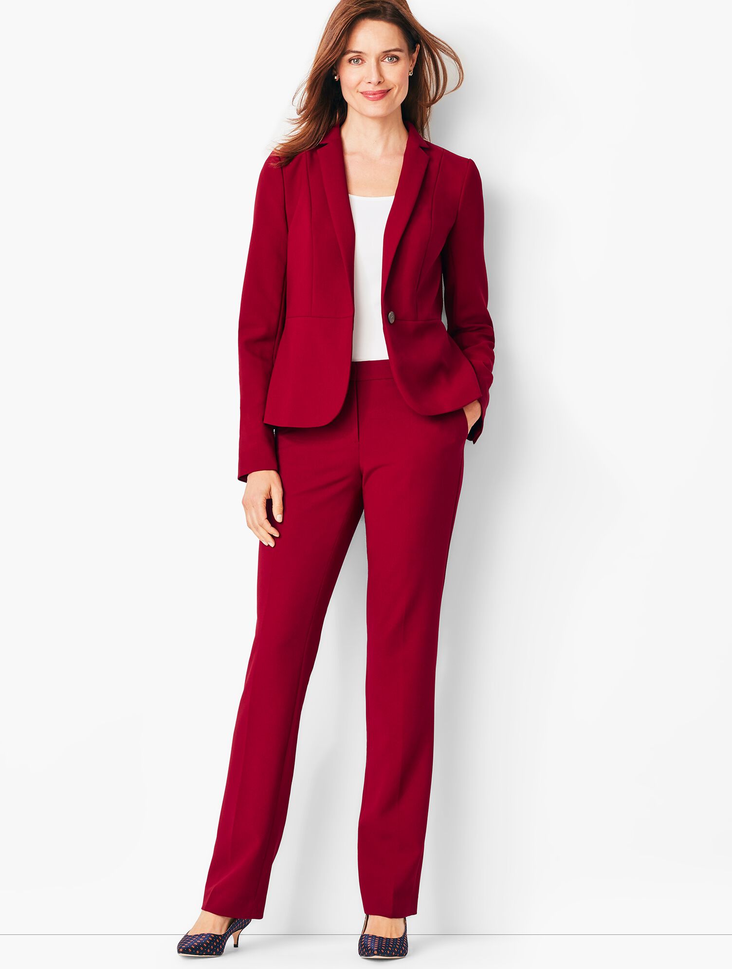 Italian Luxe Double-Cloth Barely Boot Trouser