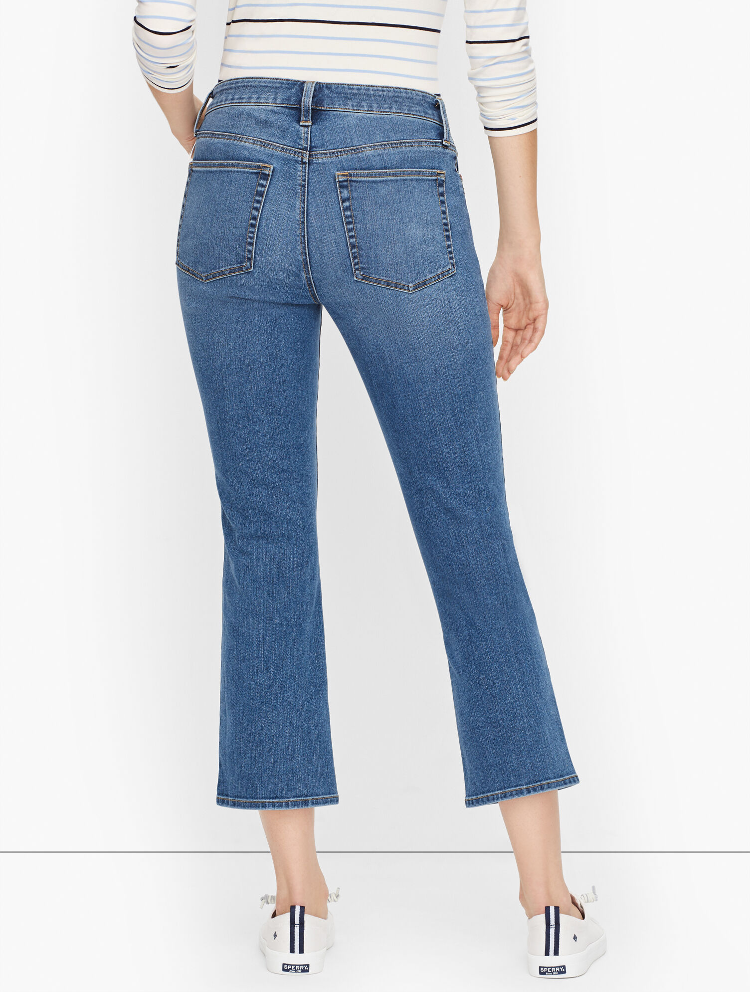 Crop Flare Jeans - Hull Wash
