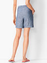 Drawstring Washed-Linen Shorts - Cross-Dyed